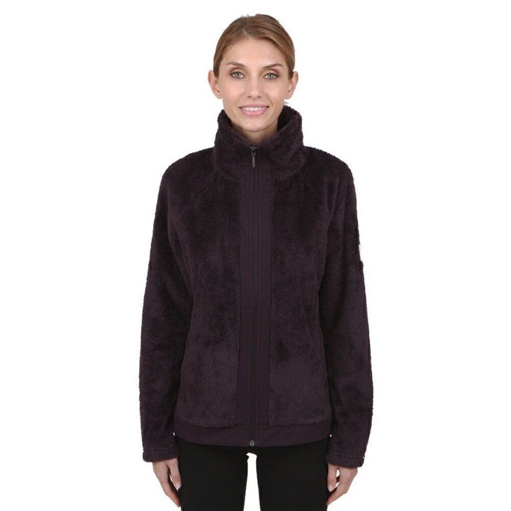 The North Face Women's Furry Fleece Full Zip Up Sweater Jacket - Purple Size S